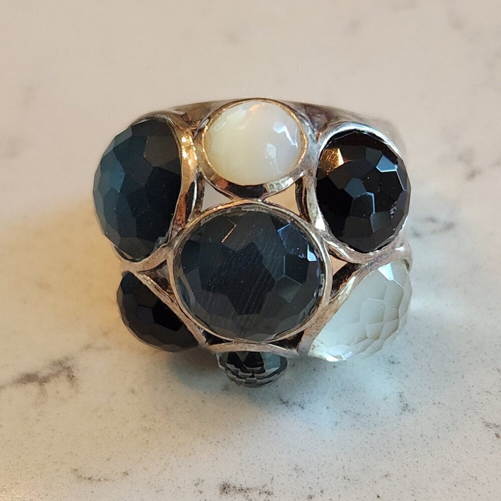 Ippolita Sterling Quartz Constellation Blue Dome Ring - Size 7
